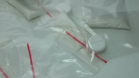 Goods of narcotic production Stock Footage 89330127