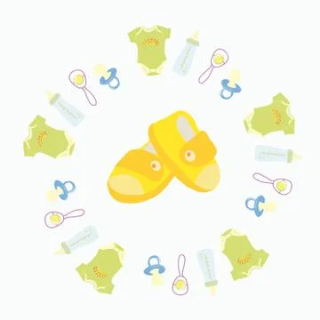 The goods for newborns Stock Illustration