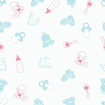 The goods for newborns (the pattern) Stock Illustration