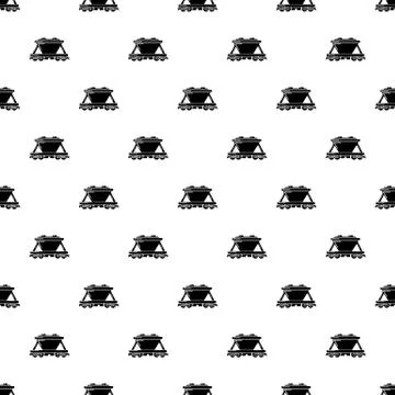 Goods train pattern seamless Stock Illustration