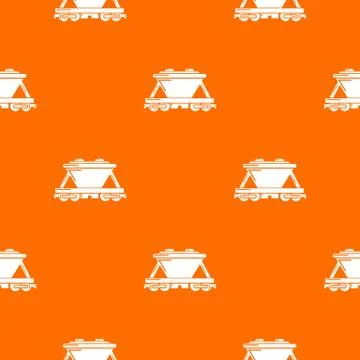 Goods train pattern vector orange Stock Illustration
