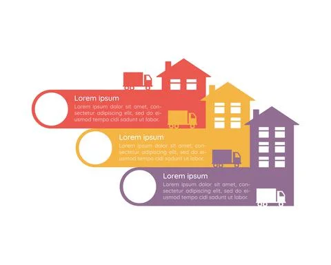 Goods transporting infographic chart design template 스톡 일러스트