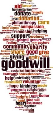 Goodwill word cloud Stock Illustration
