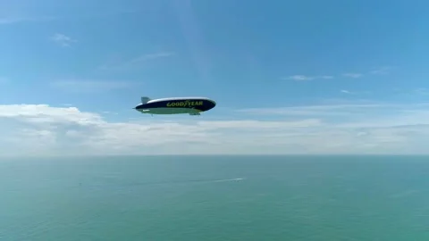Goodyear Blimp: Cliffs of Dover Stock Footage 231699507