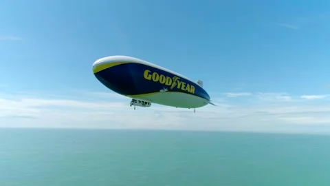 Goodyear Blimp: Cliffs of Dover Stock Footage 231699545