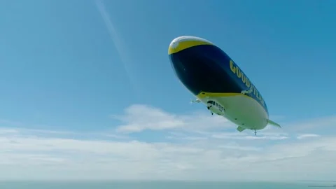 Goodyear Blimp: Cliffs of Dover Stock Footage 231700305
