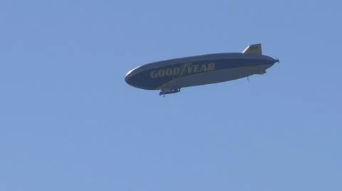Goodyear blimp flying over city of Toronto Stock Footage 67985700