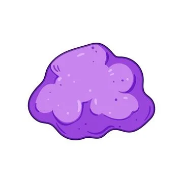 Gooey purple modeling compound shaping material toy Stock Illustration