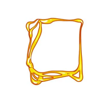 Gooey slime frame cartoon vector illustration Illustrazione stock
