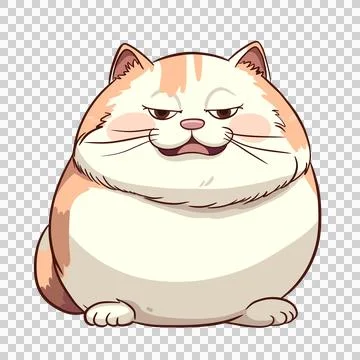 Goofy chubby cat Stock Illustration