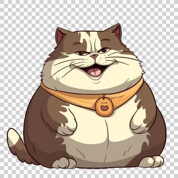 Goofy chubby cat Stock Illustration