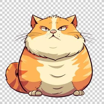 Goofy chubby cat Stock Illustration