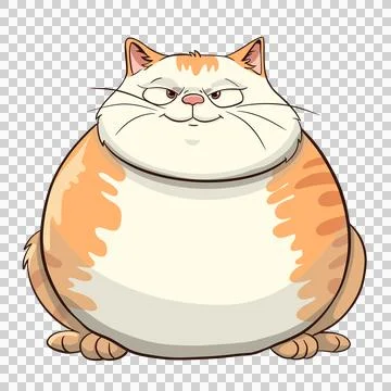 Goofy chubby cat Stock Illustration