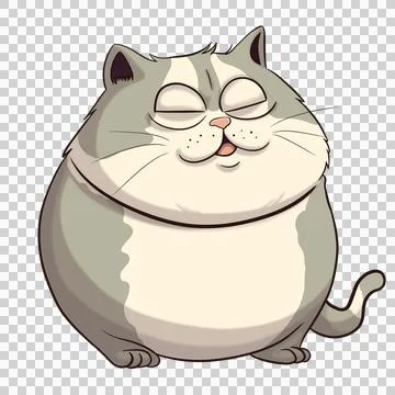 Goofy chubby cat Stock Illustration