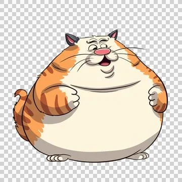 Goofy chubby cat Stock Illustration