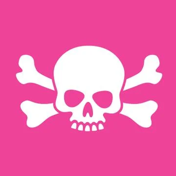 Goofy Skull and Crossbones Stock Illustration