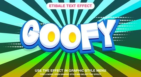 Goofy text effect editable joyful and kids イラスト素材