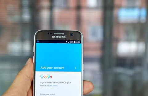 Google Account on mobile Stock Photos