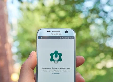 Google Admin app Stock Photos