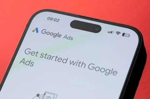 Google ads app Stock Photos