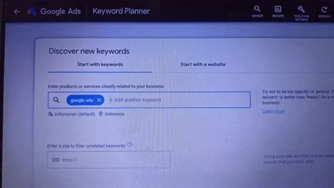 Google Ads Keyword Planner Stock Footage 206739385