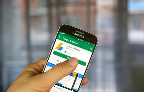 Google Adsense mobile application. Stock Photos