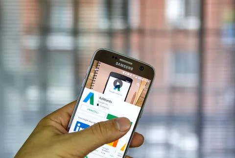 Google Adwords mobile application. Stockfoto's