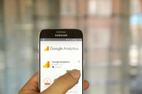 Google analytics app Stock Photos