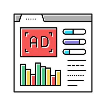 Google analytics integration color icon vector illustration Stock Illustration