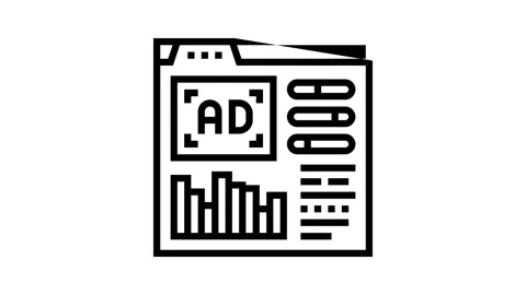 Google analytics integration line icon animation Stock Footage 164915602