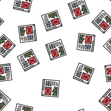 Google analytics integration vector seamless pattern Stock Illustration