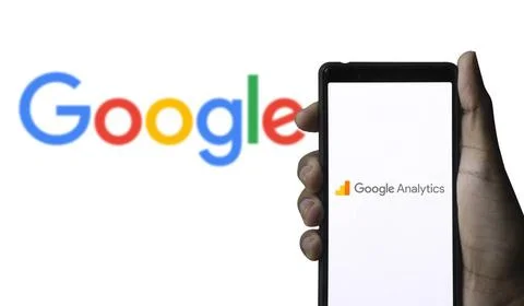  Google Analytics logo displayed on mobile phone screen-Dhaka,Bangladesh 2... Stock Photos