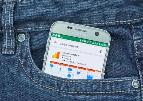 Google Analytics mobile application. Stockfoto's