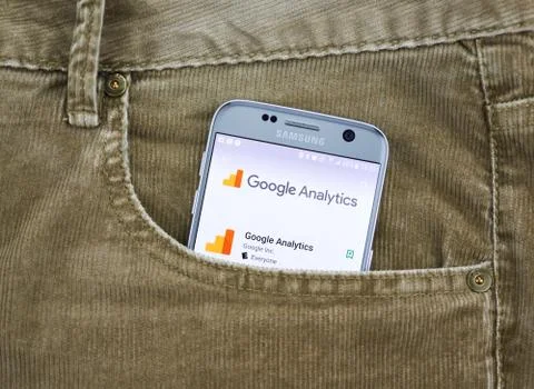 Google Analytics mobile application. Stockfoto's