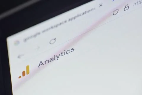 Google analytics web page 库存照片