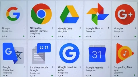 Google - Android Apps on Google Play Store Stock Footage 73777679
