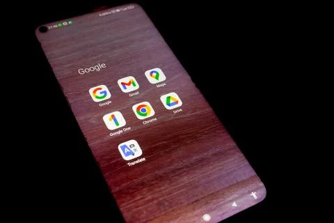 Google app on mobile Stock Photos