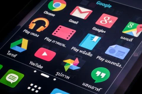 Google application icons Stock Photos