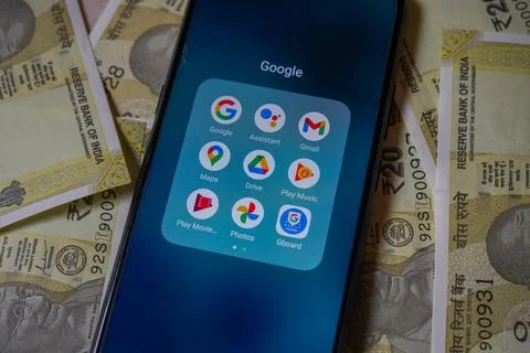 Google application icons Stock Photos