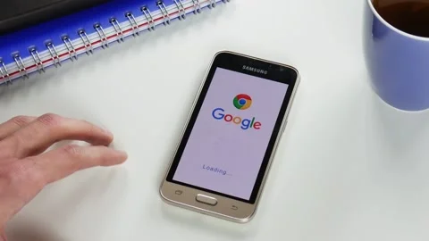 The Google application takes a very long time to load Stock Footage 99837222