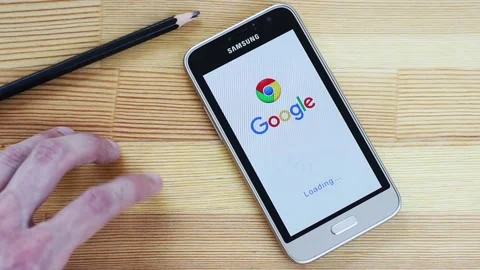 The Google application takes a very long time to load Stock Footage 106630862