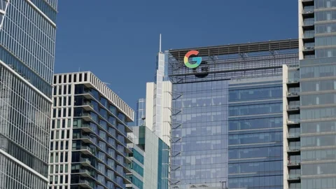 Google Austin Building and Deloitte - AUSTIN, UNITED STATES - OCTOBER 31, 2022 Video stock 221732533