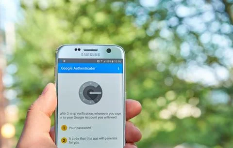 Google Authenticator app Stock Photos