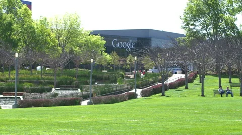 Google Buiding Silicon Valley Zoom In Stock Footage 65429656