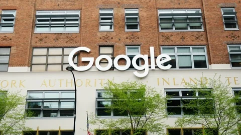 Google Bulding panoramic in Manhattan 스톡 동영상 89816516