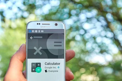 Google Calculator app 写真素材