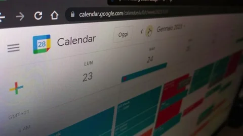 google calendar app on laptop display. l... | Stock Video | Pond5