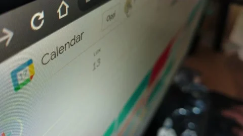 google calendar app logo on the laptop s... | Stock Video | Pond5