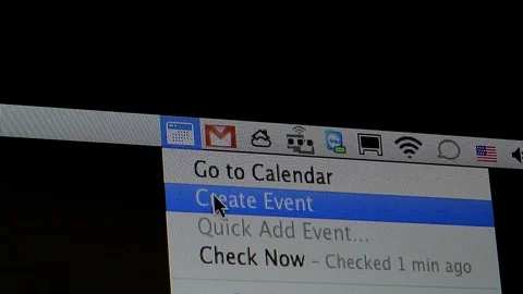 Google calendar create event Apple MacOS on iMac computers Stock Footage 103116148