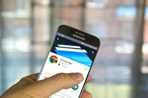 Google Chrome dev app Stock Photos